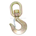 zinc plated forged steel swivel grab hook with slip latch